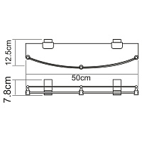Wasserkraft Lopau Полка стеклянная с бортиком K-6044