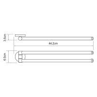 Wasserkraft Rhein Держатель полотенец двойной K-6231