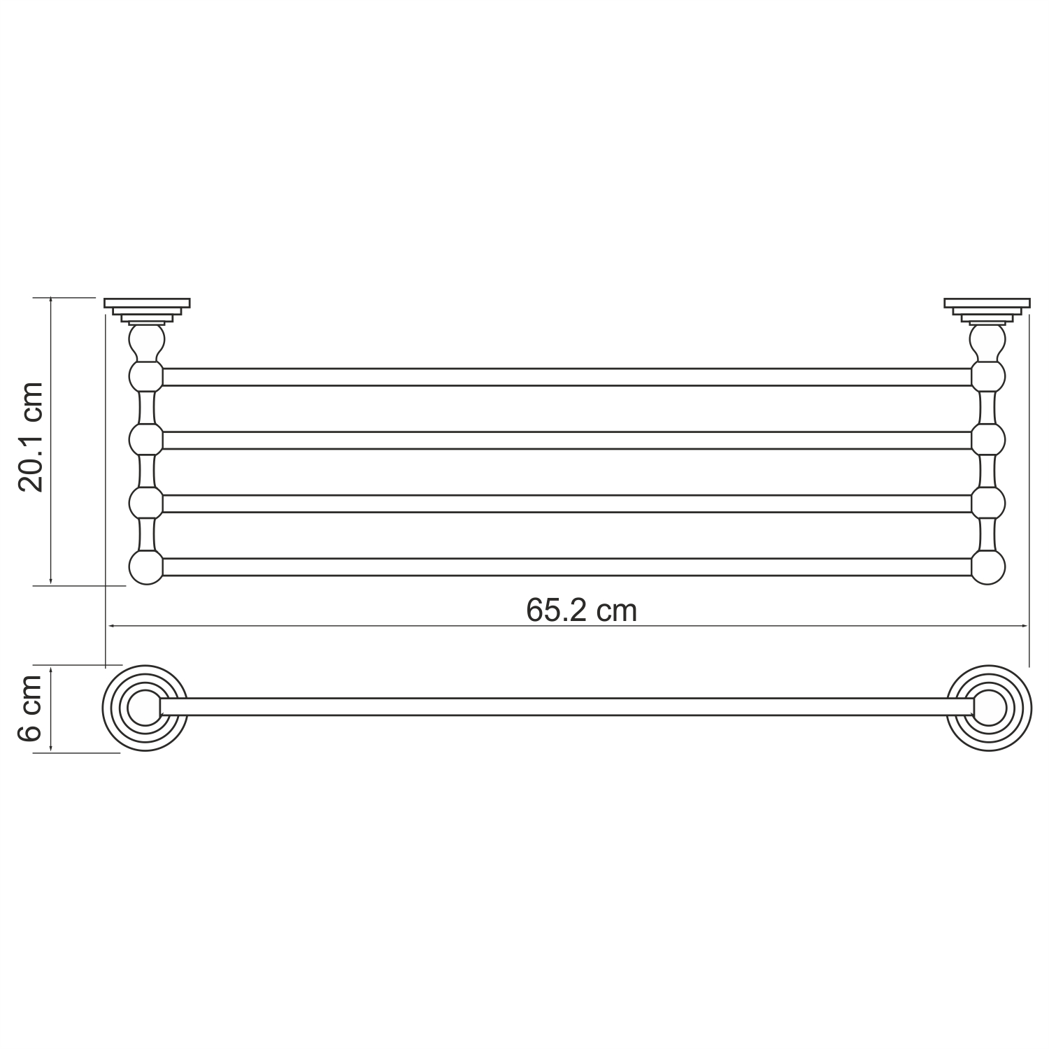 Wasserkraft Ammer Полотенцедержатель, металлический, цвет: никель K-7011
