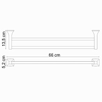Wasserkraft Wern Держатель полотенец двойной K-2540