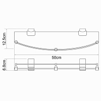 Wasserkraft Exter Полка стеклянная с бортиком K-5244