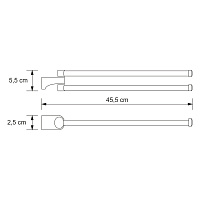 Wasserkraft Kammel Держатель полотенец двойной K-8331