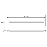 Wasserkraft Kammel Держатель полотенец двойной K-8340