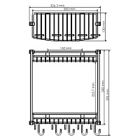 Wasserkraft Полка металлическая двойная K-1422