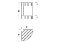 Timo Nelson Полка угловая для ванной комнаты, цвет: хром 150082/00