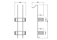 Timo Nelson Полка двойная для ванной комнаты, цвет: хром 150084/00