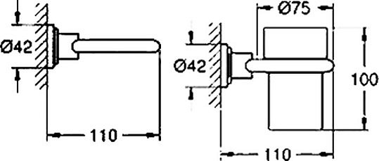 Grohe Atrio Стакан для зубных щеток, без держателя, запасная часть, цвет: матовое стекло 40254000