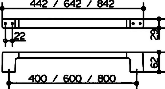 Keuco Collection Moll Полотенцедержатель 84,2 см, подвесной, цвет: хром 12701 010800