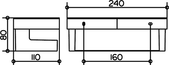 Keuco Collection Moll Полка корзинка для душа 24x11x8h см, цвет: хром 12758 010000