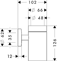 Hansgrohe Logis Стакан для зубных щеток подвесной, матовое стекло, латунь цвет: хром 40518000