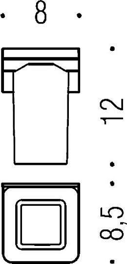 Colombo Design Forever Стакан подвесной, матовое стекло, латунь, цвет: chrome B2902.CR-VAN