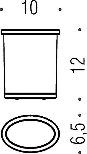 Colombo Design Land Стакан настольный, матовое стекло, латунь, цвет: chrome B2841.CR-VAN