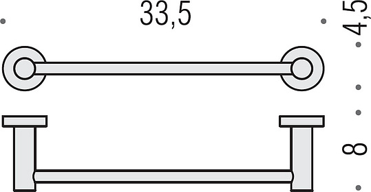 Colombo Design Plus Полотенцедержатель 33,5см, подвесной. цвет: chrome W4909.CR