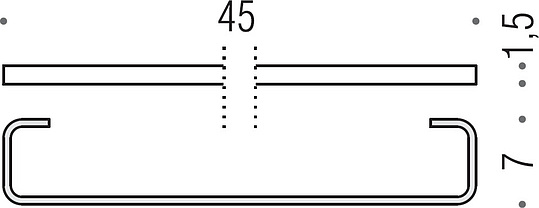 Colombo Design Time Полотенцедержатель 45см, подвесной, цвет: chrome W4210.CR