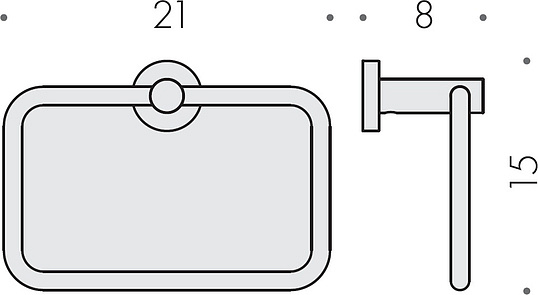 Colombo Design Plus Полотенцедержатель-кольцо 21х15 см, подвесной, цвет: chrome W4931.CR