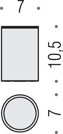 Colombo Design Plus Стакан настольный, матовое стекло, латунь, цвет: chrome W4941.CR