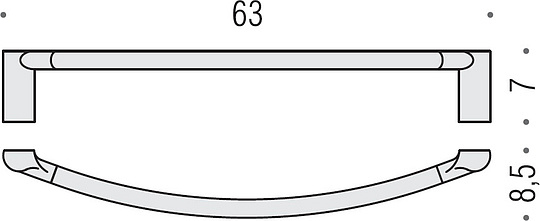 Colombo Design Luna Полотенцедержатель 63см, подвесной. цвет: chrome B0110.CR