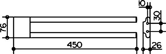Keuco Edition 400 Полотенцедержатель 45 см, цвет: хром 11518 010000