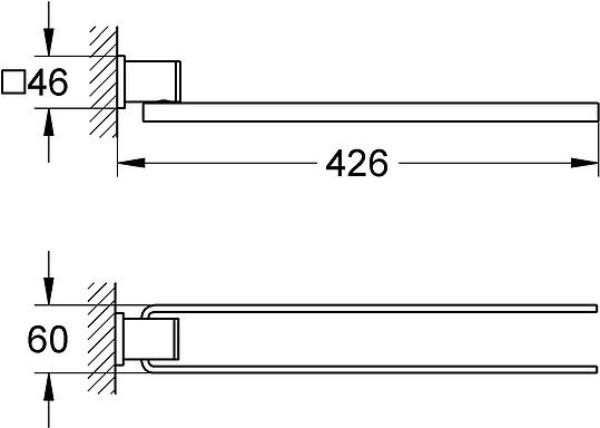 Grohe Allure Полотенцедержатель 42,6 см, цвет: хром 40342000