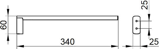 Keuco Edition 400 Полотенцедержатель 34 см, цвет: хром 11522 010000