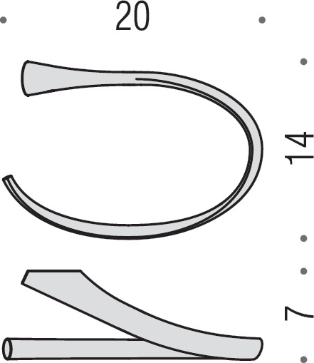 Colombo Design Land Полотенцедержатель кольцо, 20см, подвесной, цвет: chrome B2831.CR