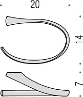 Colombo Design Land Полотенцедержатель кольцо, 20см, подвесной, цвет: chrome B2831.CR