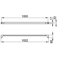 Keuco Edition 11 Полотенцедержатель 102,2 см, подвесной, цвет: хром 11101 011000