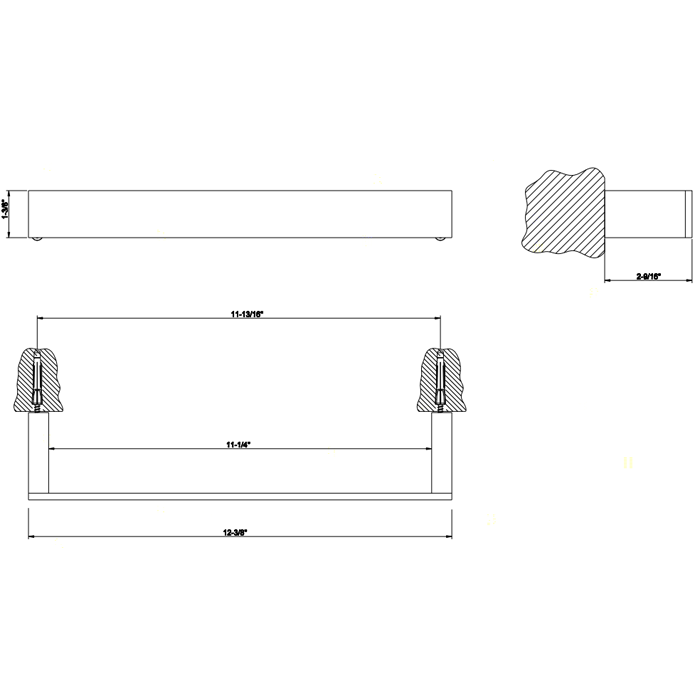 Gessi Rettangolo Полотенцедержатель подвесной 30 см, цвет: chrome 20897#031