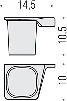 Colombo Design Alize Стакан подвесной, матовое стекло, латунь, цвет: chrome B2502S.CR-VAN