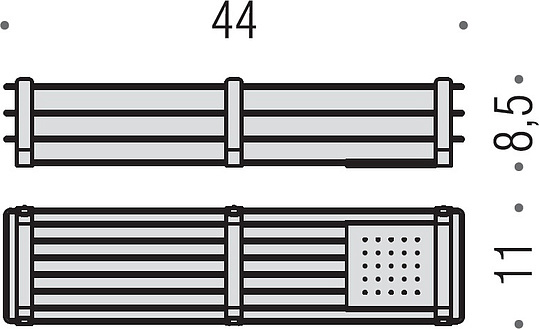 Colombo Design Angolare Полка для душа 44 см, подвесная, цвет: chrome B9633.CR