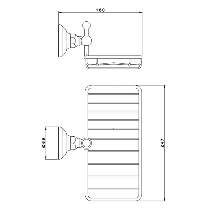 Nicolazzi Accessori Мыльница-решетка подвесная, цвет: бронза 1493BZ