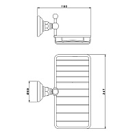 Nicolazzi Accessori Мыльница-решетка подвесная, цвет: бронза 1493BZ