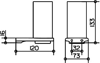Keuco Edition 400 Держатель стакана, подвесной, в комплекте со стаканом цвет: хром 11550 019000