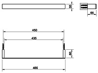 Gessi Rettangolo Полотенцедержатель 45 см, подвесной, цвет: chrome 20900#031