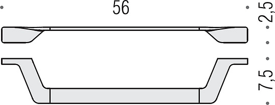 Colombo Design Alize Полотенцедержатель 56см, подвесной. цвет: chrome B2510.CR