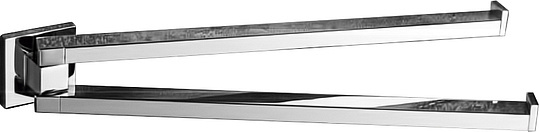 Colombo Design BasicQ Полотенцедержатель двойной, 33.4см, подвесной, цвет: chrome B3712.CR