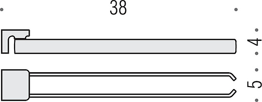 Colombo Design Alize Полотенцедержатель двойной, 38см, подвесной. цвет: chrome B2512.CR