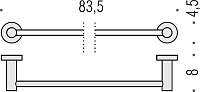 Colombo Design Plus Полотенцедержатель 83,5см, подвесной, цвет: chrome W4912.CR