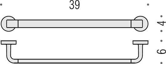 Colombo Design Nordic Полотенцедержатель 39см, подвесной. цвет: chrome B5209.CR