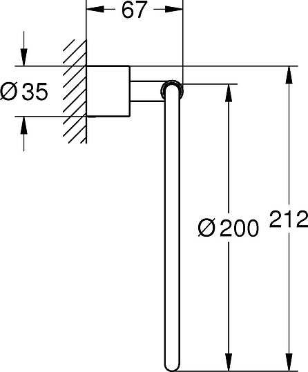 Grohe Atrio New Полотенцедержатель кольцо 20 см, цвет: теплый закат, матовый 40307DC3