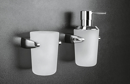 Colombo Design Road Стакан подвесной, матовое стекло, латунь, цвет: chrome B8002.CR-VAN