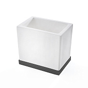 3SC Mood Deluxe Стакан настольный, композит Solid Surface, цвет: белый матовый/черный мат. MDW03ANO