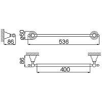 Cisal Arcana Полотенцедержатель 40 см, цвет: 24K Gold AR09010024