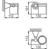 Cisal Arcana Стакан подвесной керамический, цвет: 24K Gold AR09050024