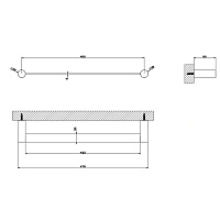 Gessi 316 Accessories Полотенцедержатель 45 см, подвесной, цвет: steel brushed 54800#239