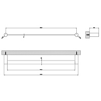 Gessi 316 Accessories Полотенцедержатель 60 см, подвесной, цвет: brushed black metal pvd 54803#707