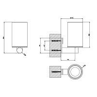 Gessi 316 Accessories Стакан для зубных щеток подвесной, керамический, цвет: steel brushed 54707#239