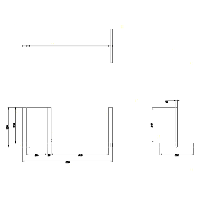 Gessi Rettangolo Стойка-полотенцедержатель, двойная, напольная, цвет: chrome 20939#031