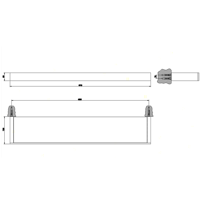 Gessi Rettangolo Полочка для душа 60 см, цвет: chrome 20945#031
