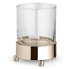 Bertocci Cinquecento Стакан для зубных щеток настольный, стеклянный прозрачный, цвет: никель матовый 110 0530 6050